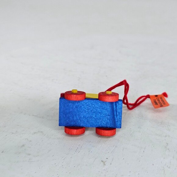 Graupner Holzminiaturen Erzgebirge Wooden Goose On Wheels Ornament Germany - Picture 6 of 8